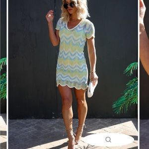 ✨VICI Amalfi Coast Vacays Chevron Knit Mini Dress✨